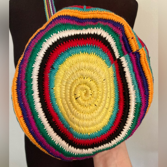 Vintage 90s Embroidered Guatemalan Textile Maya Mexico Art Purse Bag Birds - Picture 9 of 9